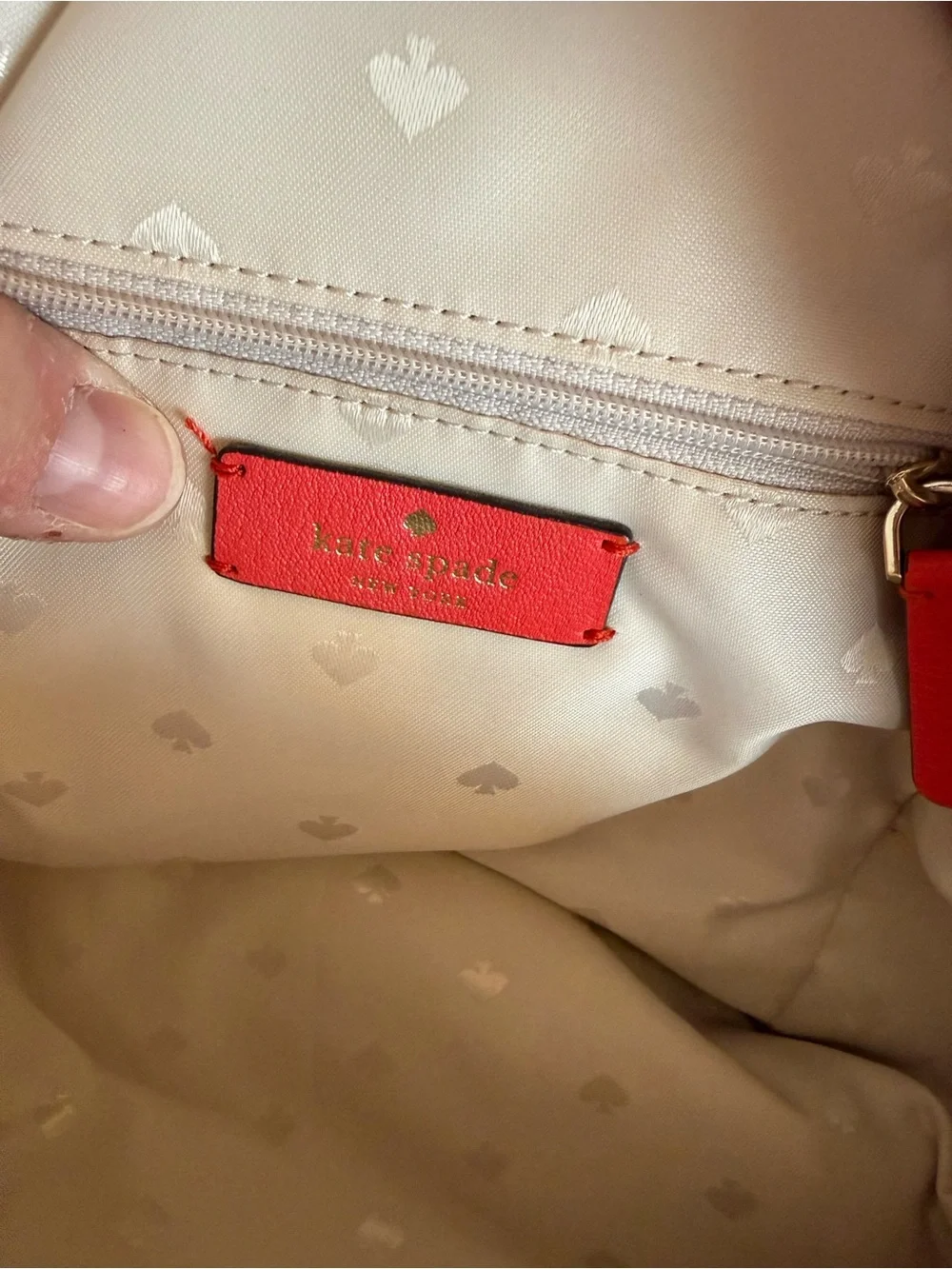 Kate Spade Carter Street Mini Caden Backpack Pebbled Leather Picnic Red